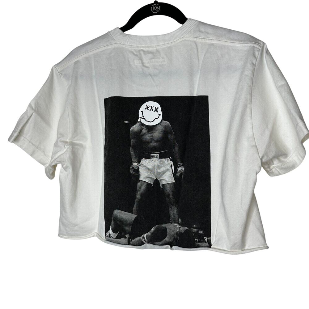 God Selection XXX Cream Champion Boxer Graphic cut crop top short sleeves L